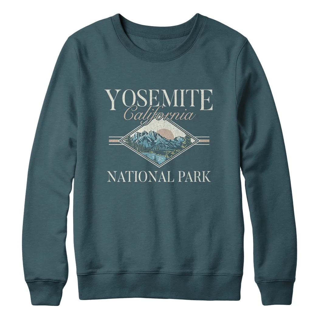 yosemite scene-Flat - Crew_Neck_Sweatshirt.jpg