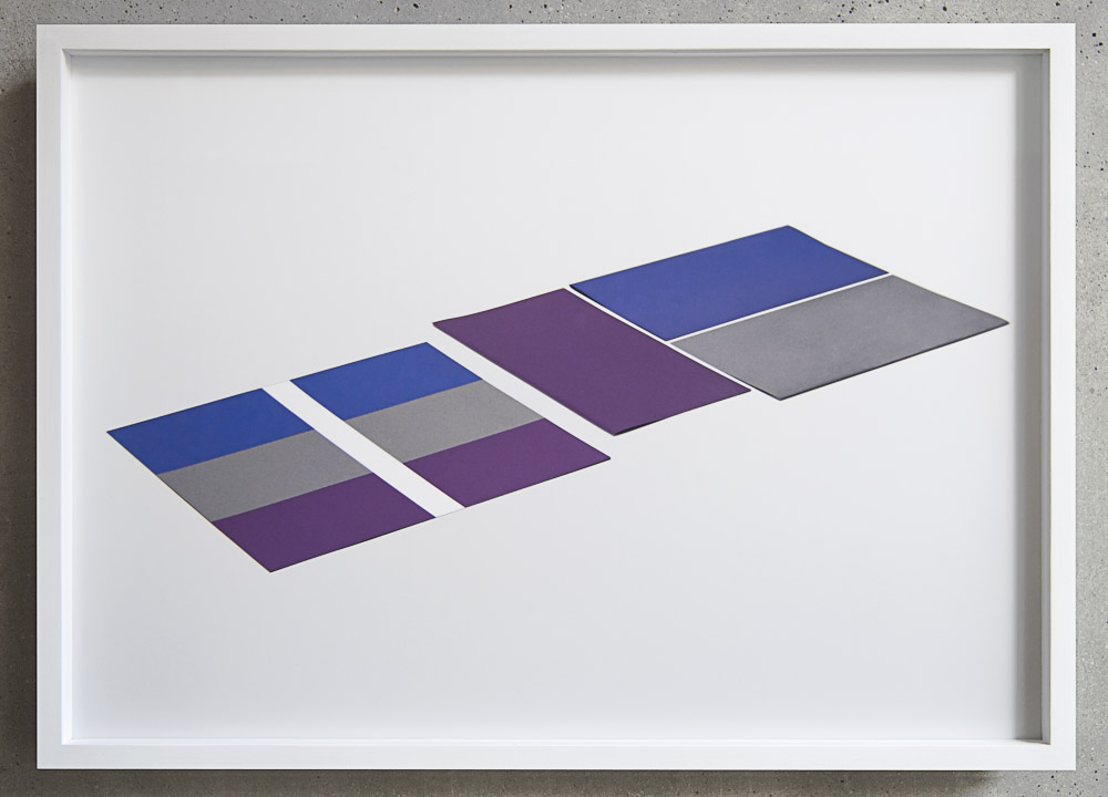Three Colors, Pigment-Inkjet-Print on Sihl Backlitfilm WR145 matte, framed in maple light white 10/35