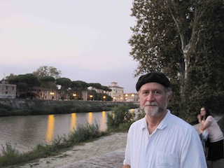 John and Candace by the Arno River in Pisa
