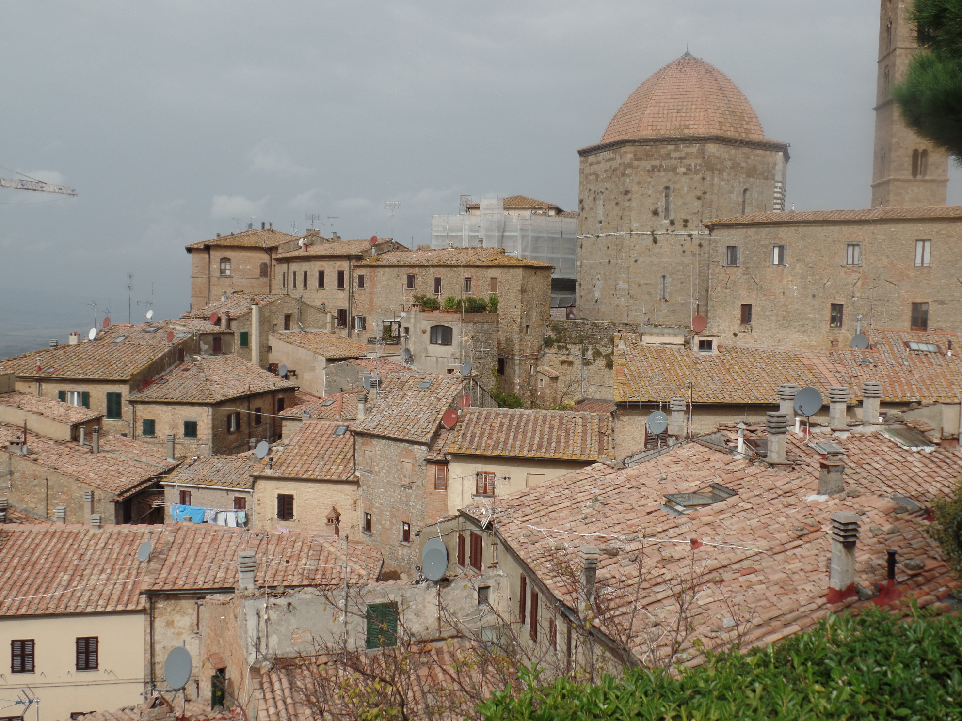 at the rooftops of Volterra