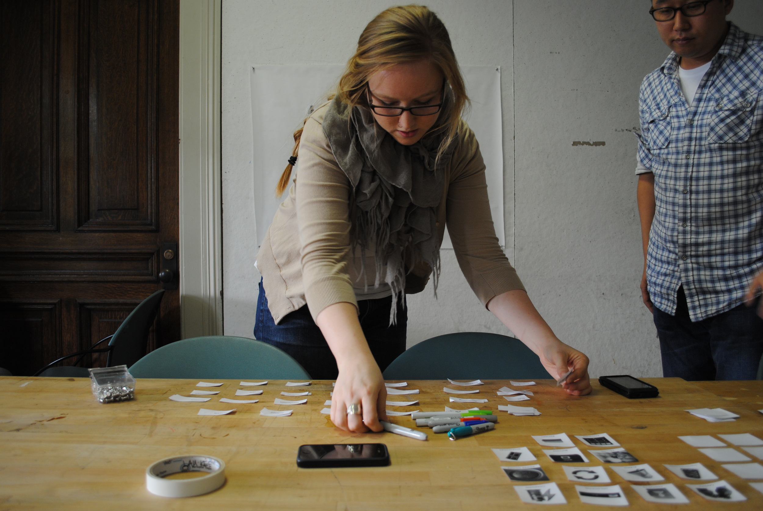  A participant uses make tools to create and communicate in the design process 