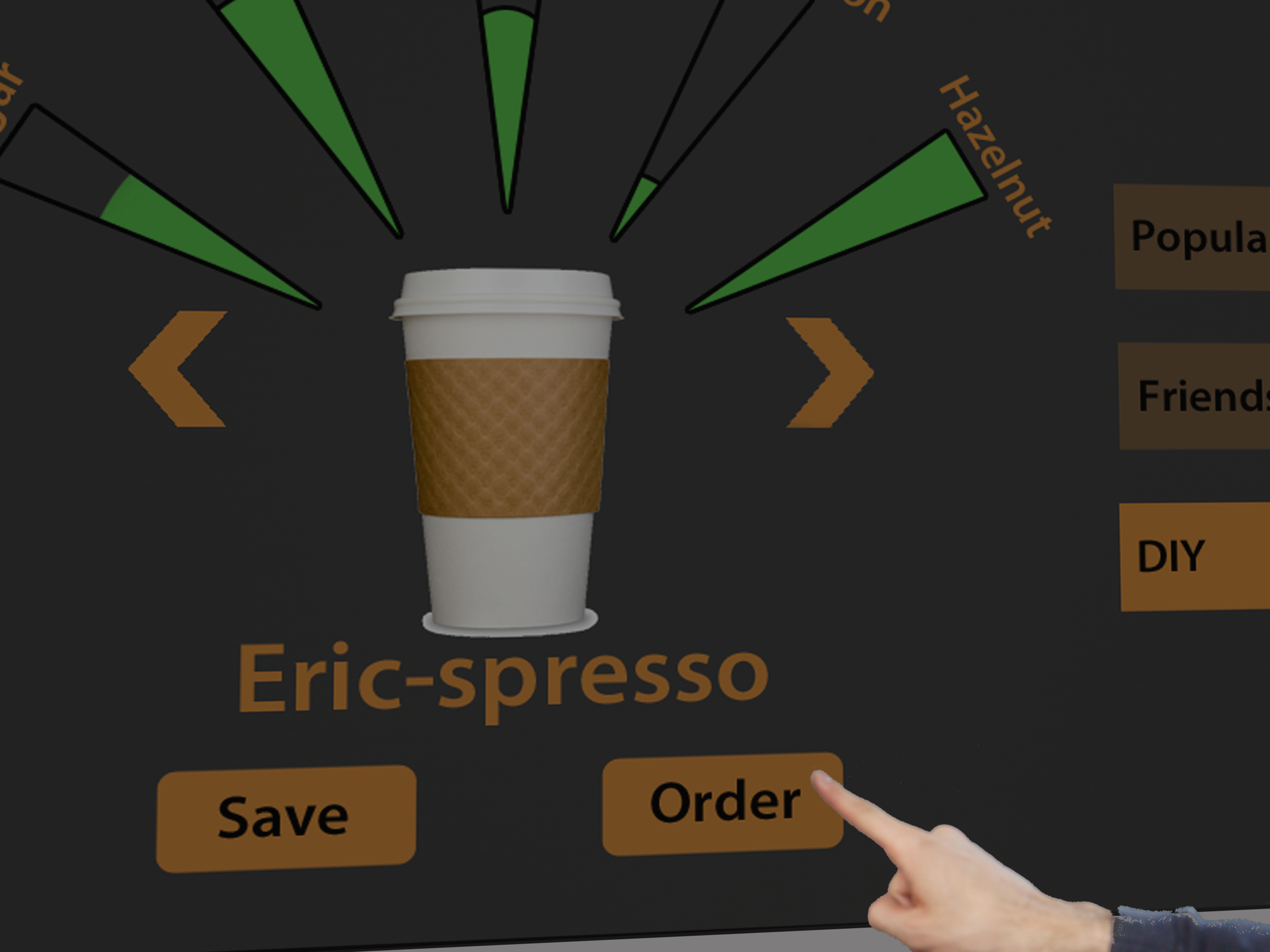 Drinks can be customized before ordering