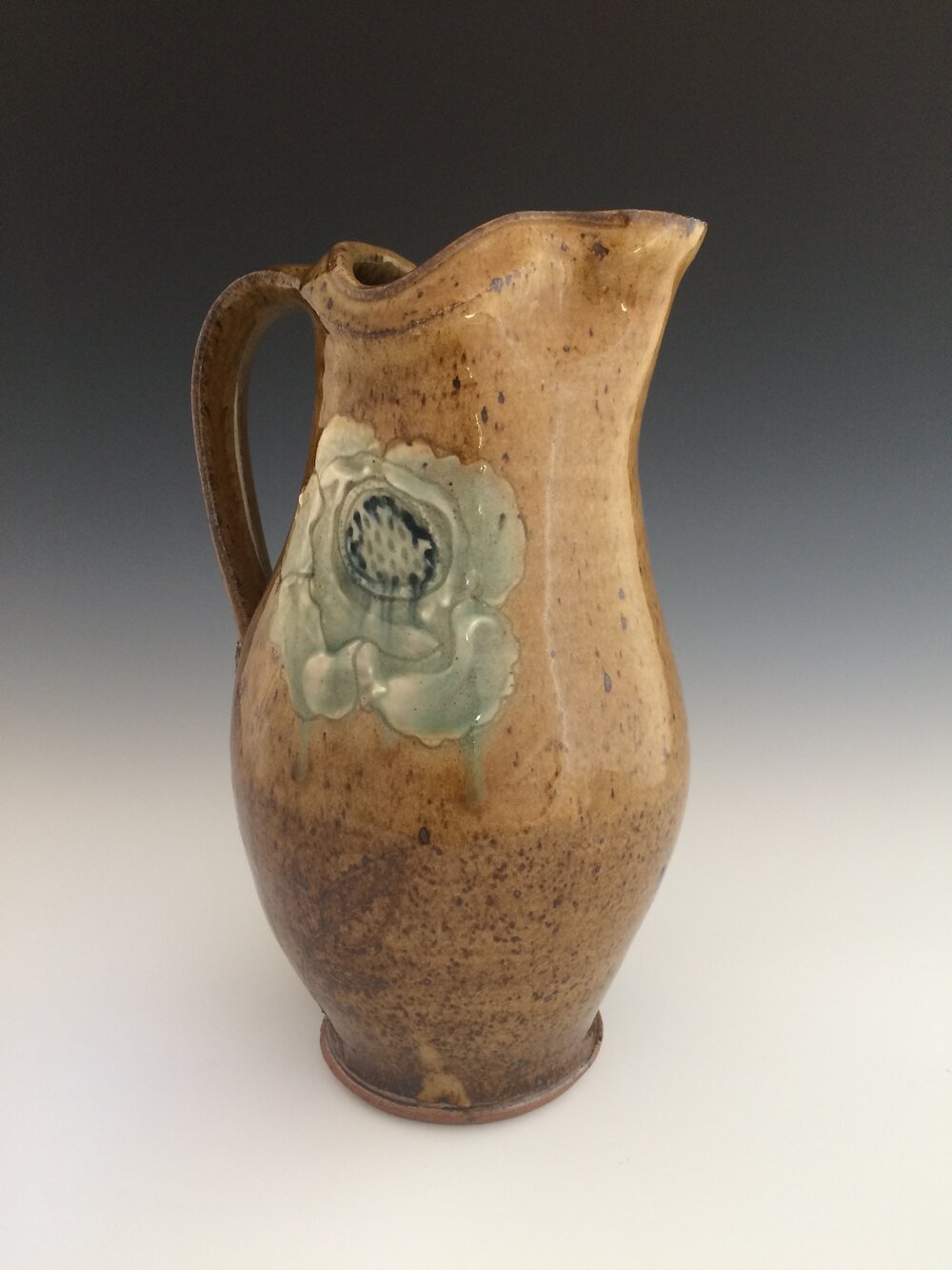 Pitcher made in a two week workshop at Anderson Ranch Art Center with Josh Deweese Summer 2015