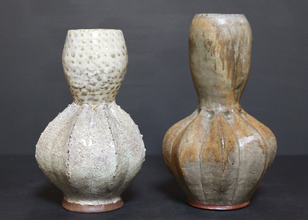 These are thrown and altered vases also made while at Anderson Ranch Arts Center as a resident artist in 2016