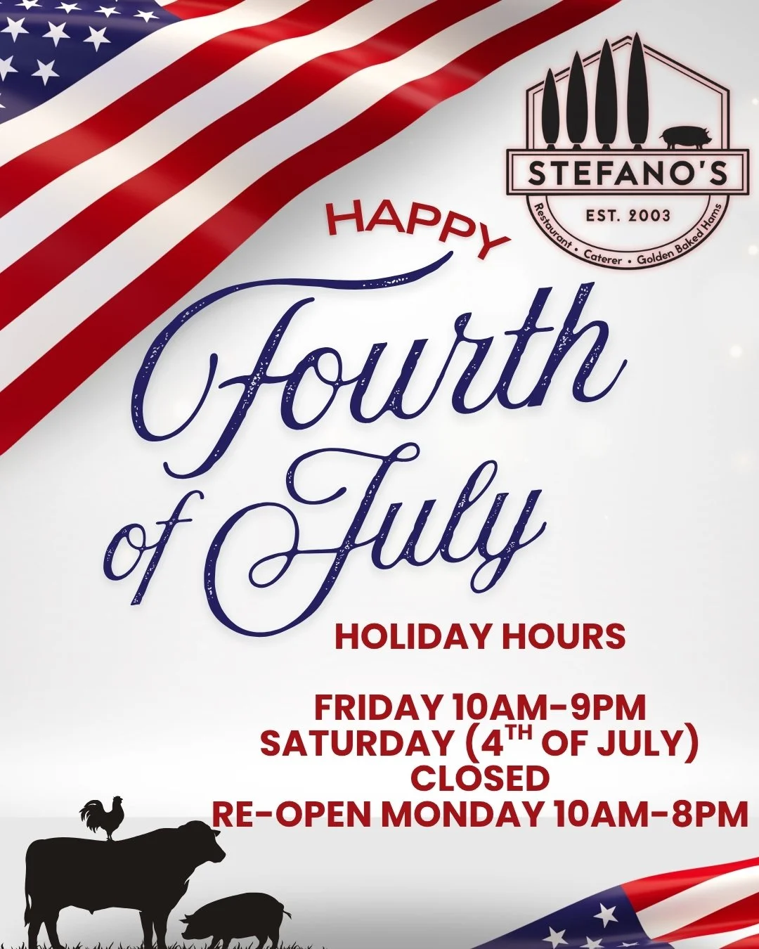 HOLIDAY HOURS FRIDAY 10AM-9PM SATURDAY (4TH OF JULY) CLOSED RE-OPEN MONDAY 10AM-8PM.jpg