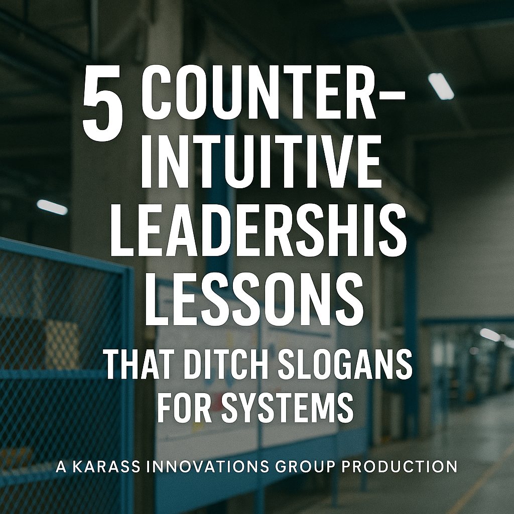 5 Counter-Intuitive Leadership Lessons That Ditch Slogans for Systems - Part 2