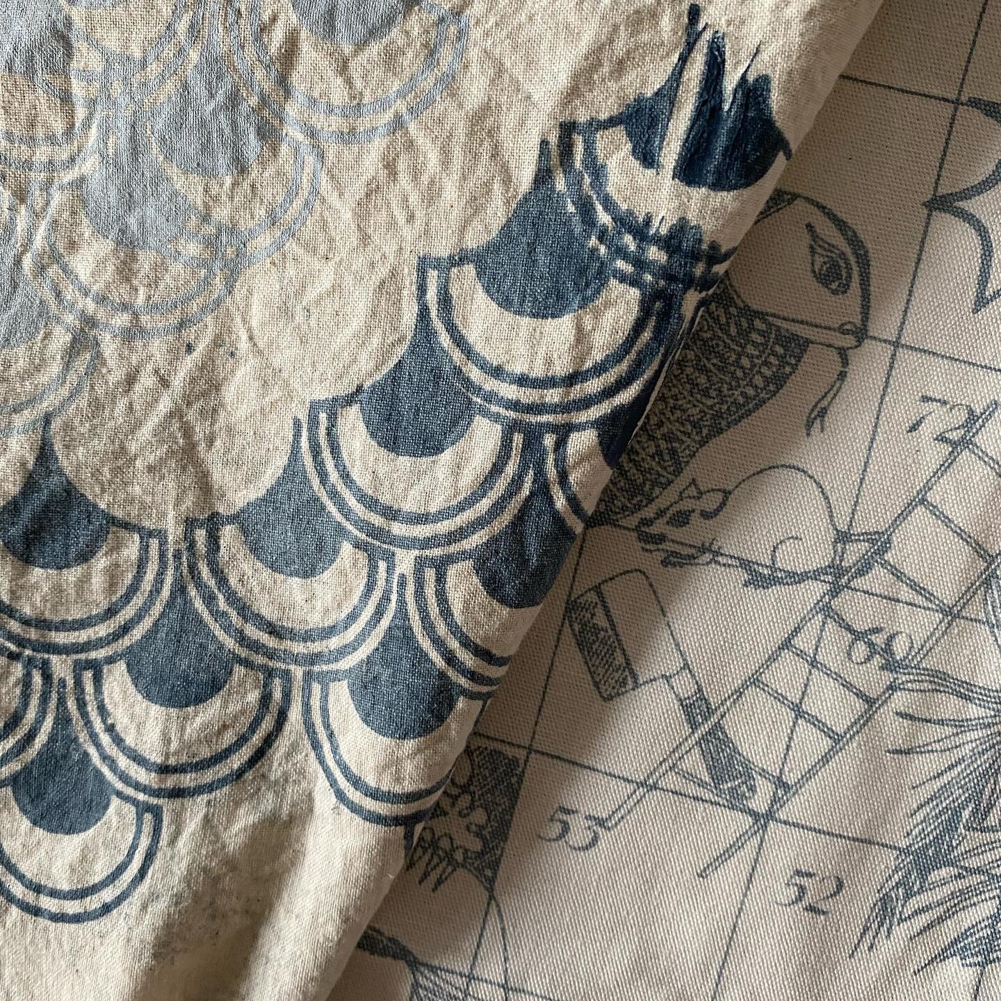 We&rsquo;ve been working with @kajimundo to create an even more sustainable version of our #SnakesandLadders. Indigo natural dye screenprint on certified organic cotton canvas. Can&rsquo;t wait to show you!