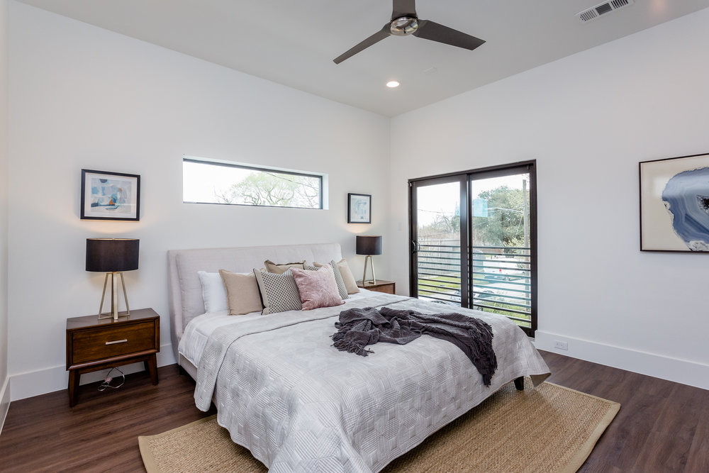  It's the sense of proportion that gives the bedroom its five-star hotel quality. You'll appreciate abundant space to fit a king bed and the Juliet balcony overlooking the generous side yard. 
