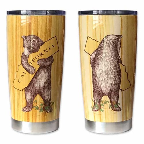 Antique White I Love California Bear Hug Stainless Steel Water Bottle Antique White I Love California Bear Hug Stainless Steel Water Bottle
