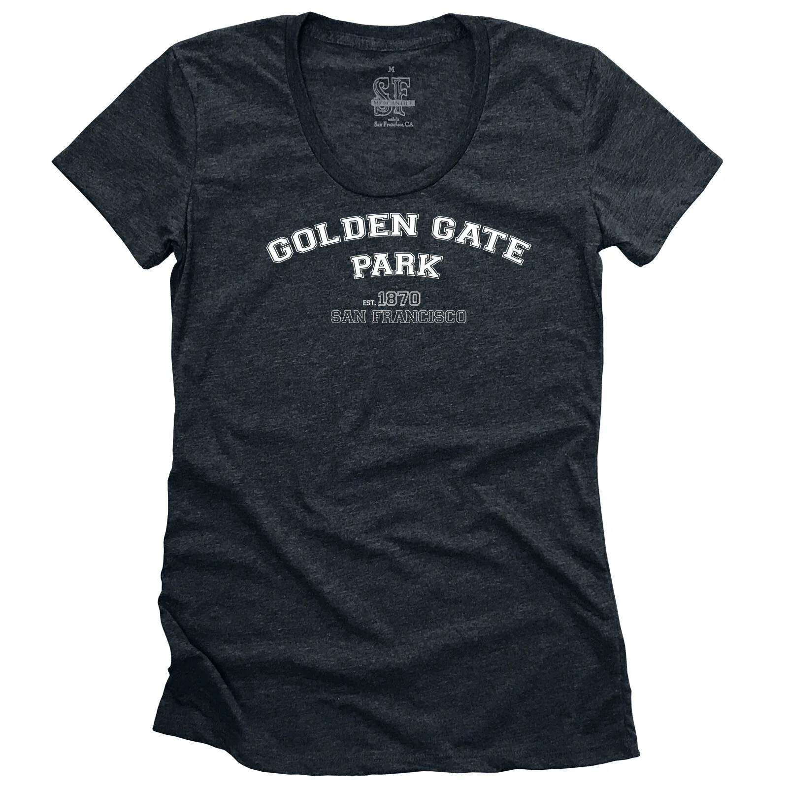 GGP Women's Scoop Neck Tee, Charcoal.jpg