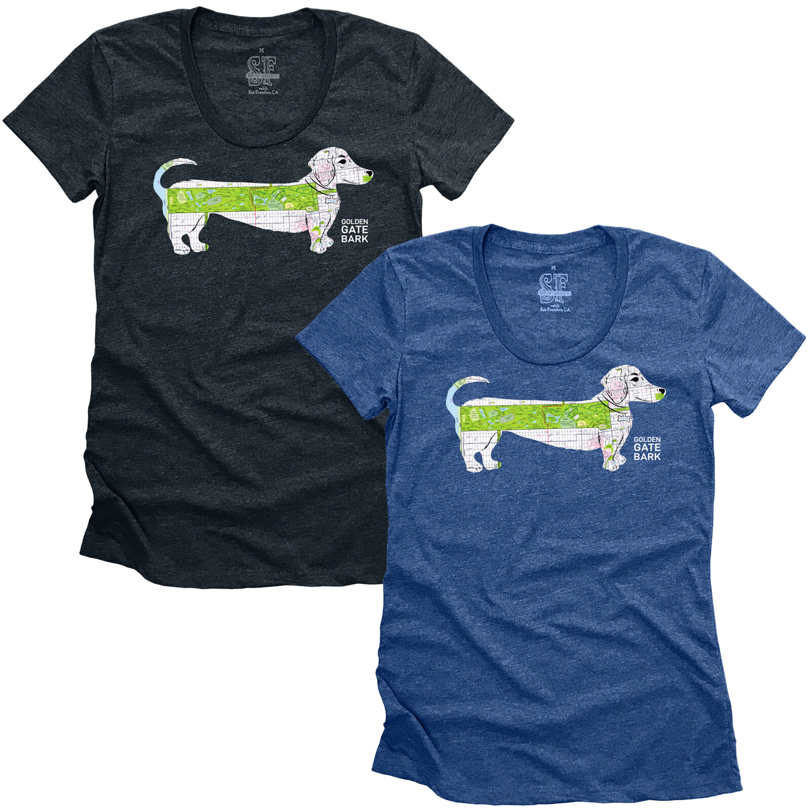 Golden Gate Bark Women's Scoop Neck Tee