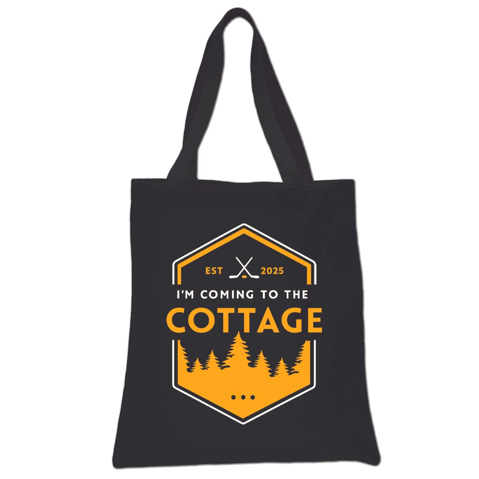 Coming to the Cottage Black Tote