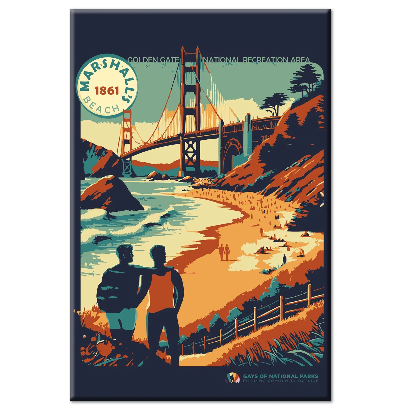 Gays of National Parks Marshall's Beach Magnet