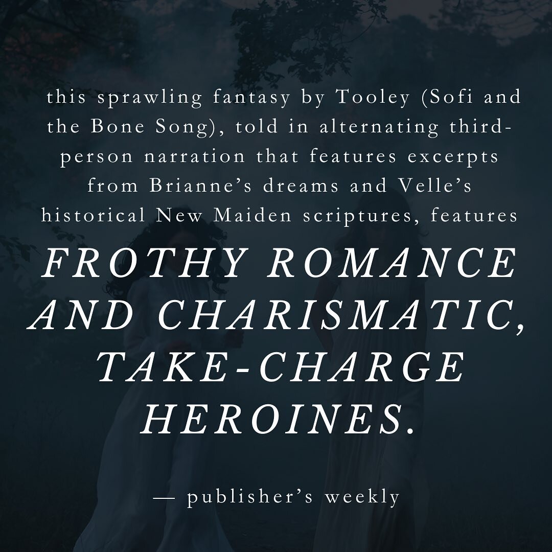 🕯️ The Third Daughter&rsquo;s first trade review is in, and PW had some lovely things to say! 

this period before pub is always a doozy&mdash;it&rsquo;s when the book ceases to be mine. I avoid reviews where I can, because frankly, they&rsquo;re no