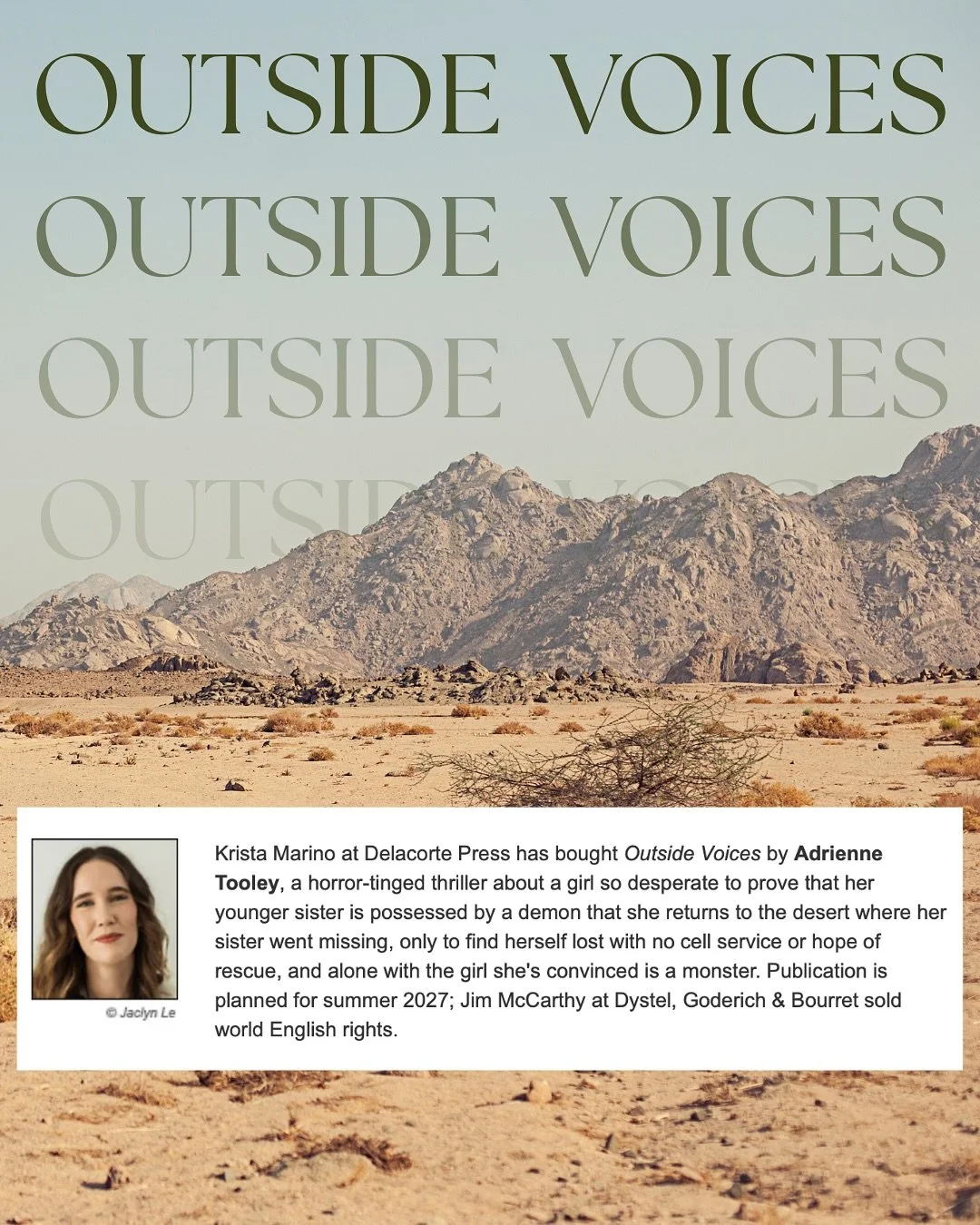 she’s blooming where she planted herself: in her speculative horror era, under the watchful eyes of the incomparable @kbmarino, @emmaleynse_isreading and @getunderlined. (thank you @jimmccarthy528)
another AT YA thriller, this one borne from t
