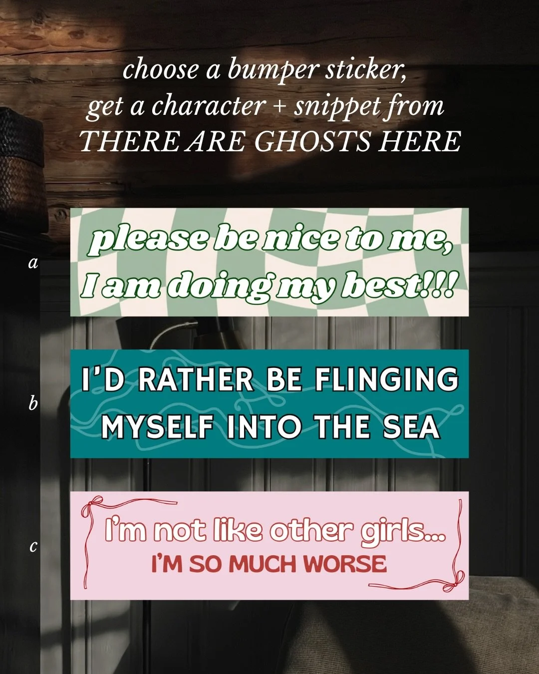 a three-for-one Sunday snippet, featuring the Dorsey House girls from THERE ARE GHOSTS HERE.

A girl with missing memories finds herself at a mysterious reformatory by the sea, only to learn that she&rsquo;s been there before and that the only way ou