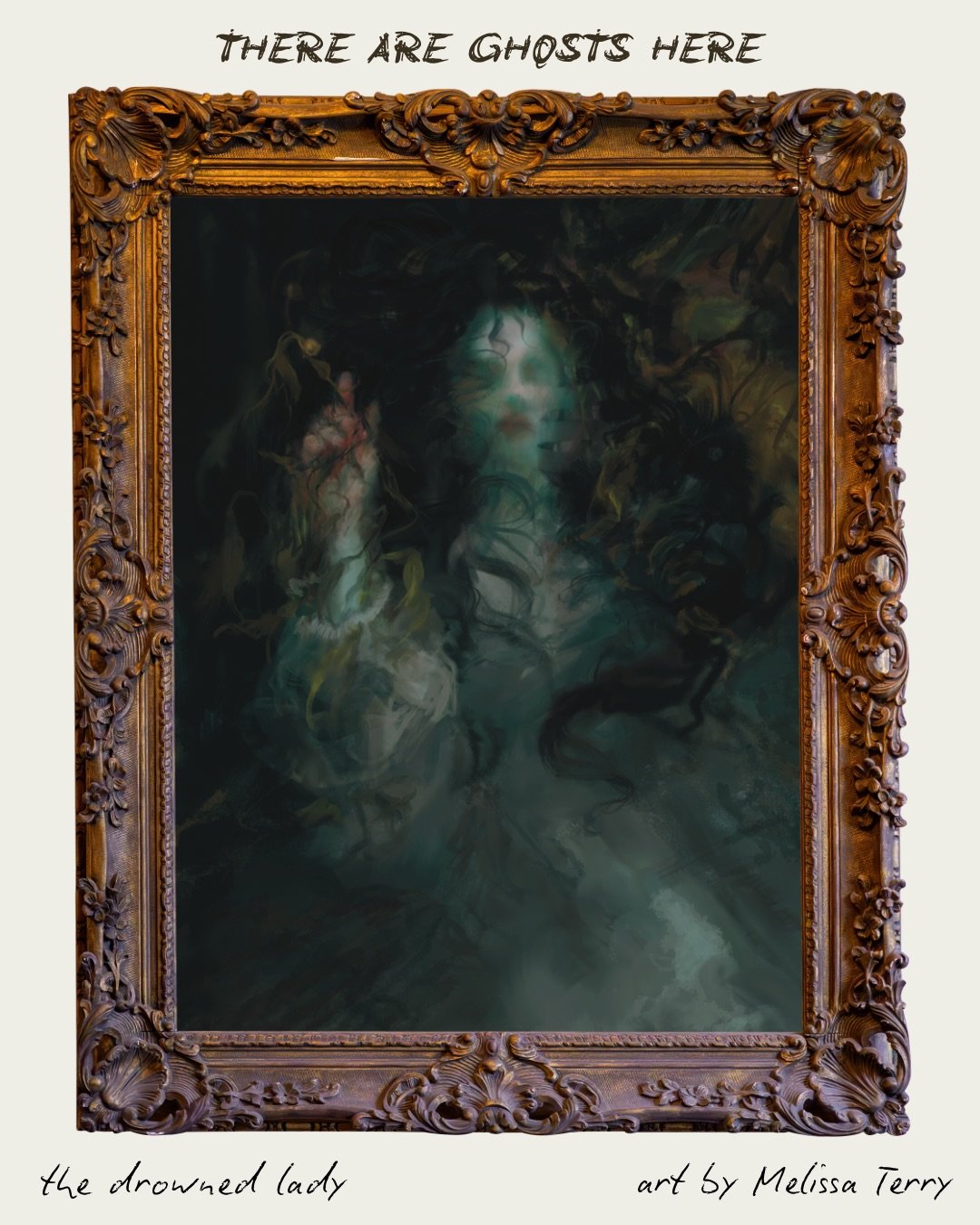 ART REVEAL! thrilled to share the hauntingly creepy rendition of the titular ghost from THERE ARE GHOSTS HERE, a dripping wet girl that Willa not-so-affectionately dubs &ldquo;the drowned lady.&rdquo; 

I had an absolute blast working with @melterrys