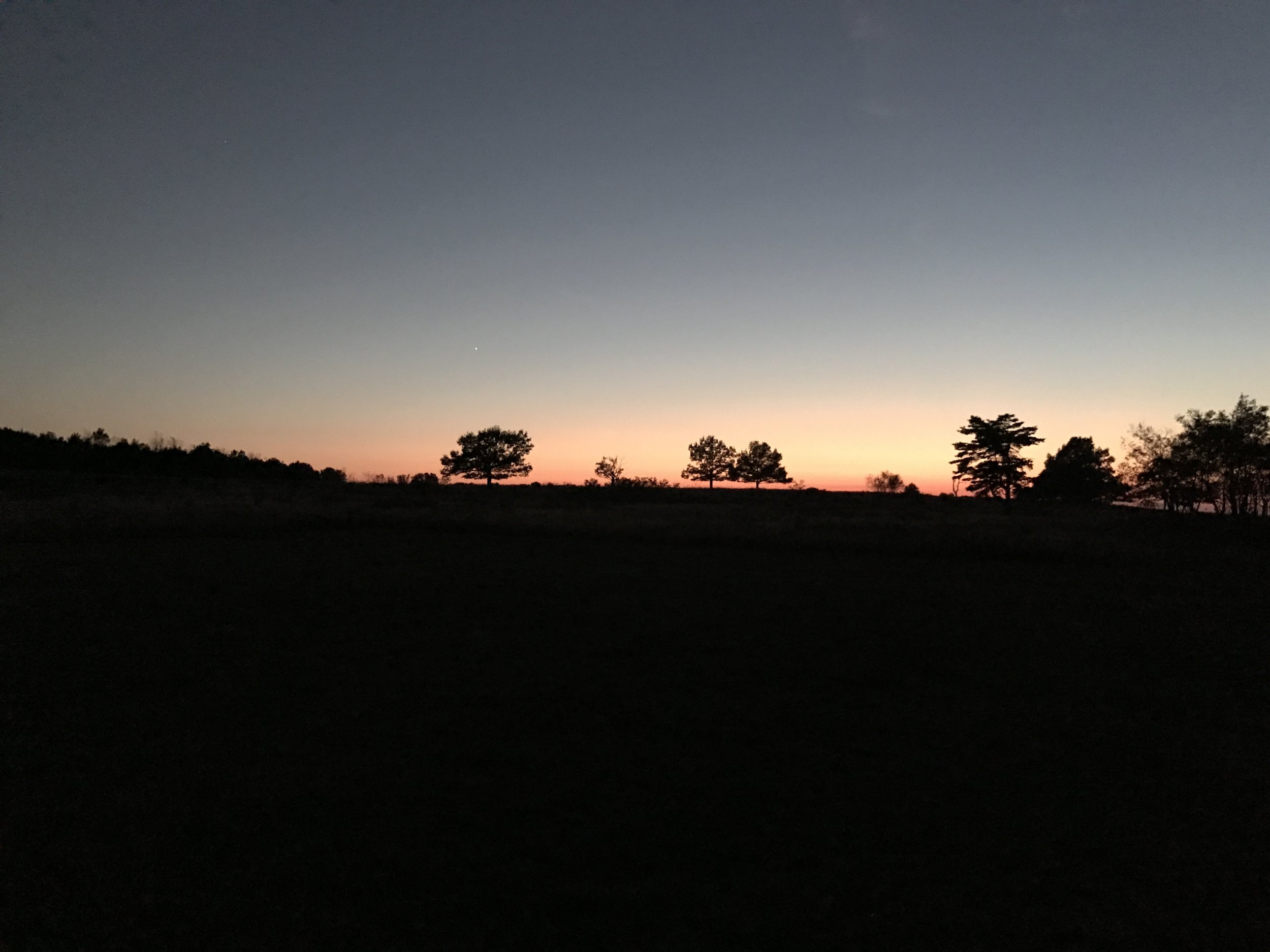 Dusk at Big Meadows, looking south at the ridge I took the sunset photo from earlier.