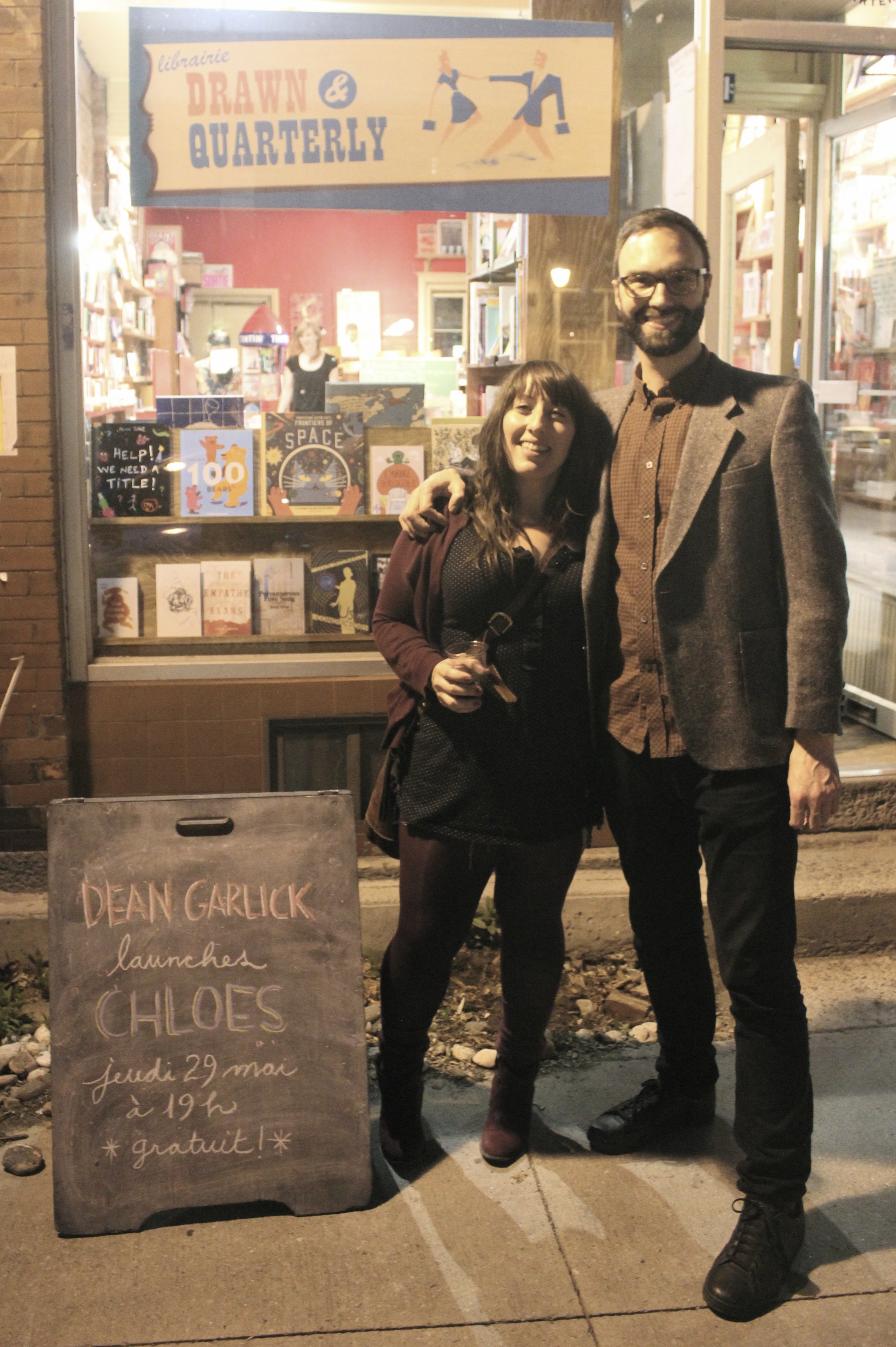 Nicole and I post-launch and a few drinks in.