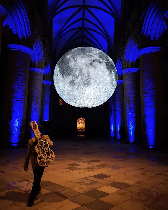 Reach for the moon and, even if you miss, you&rsquo;ll land amongst the stars ✨ @museumofthemoon @gloucestercathedral 
____
#guitar #guitarist #guitarplayer #classicalmusic #classicalguitar #music #musician #moon #moonlight #museumofthemoon