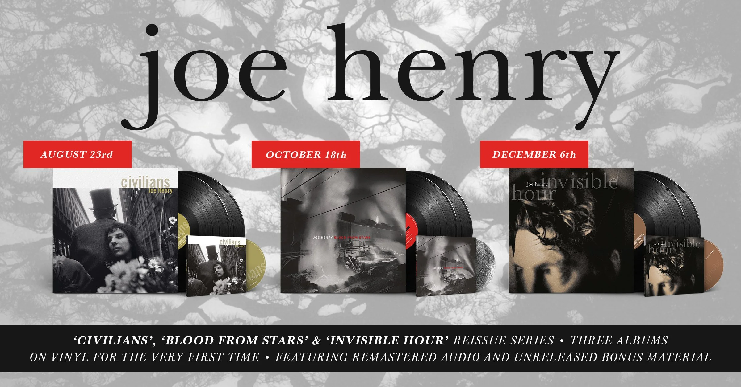 ジョー・ヘンリーJoe Henry Mike Reid アナログレコード LP Joe Henry Announces Vinyl-Reissue Trilogy — Joe Henry