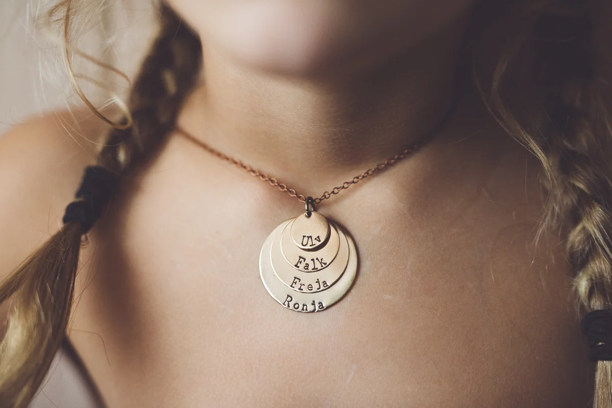 My lovely necklace modelled by my lovely girls
