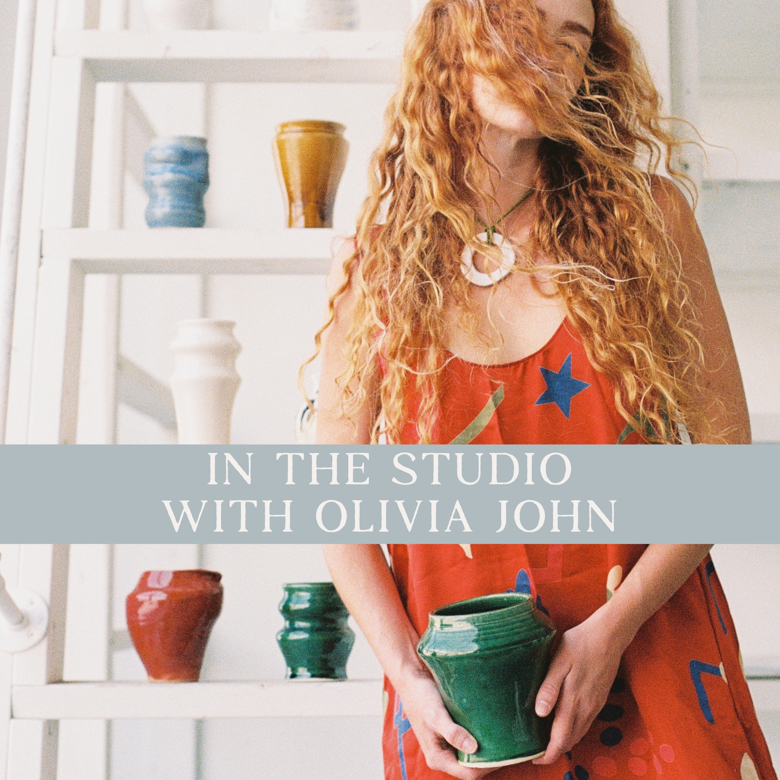 In the studio with Olivia John Art.