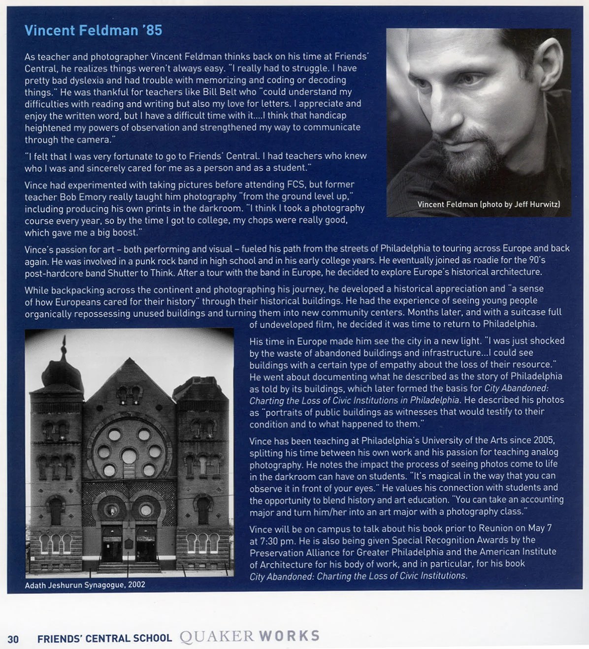 From Quaker Works, Spring 2015, The Magazine of Friends' Central School.
