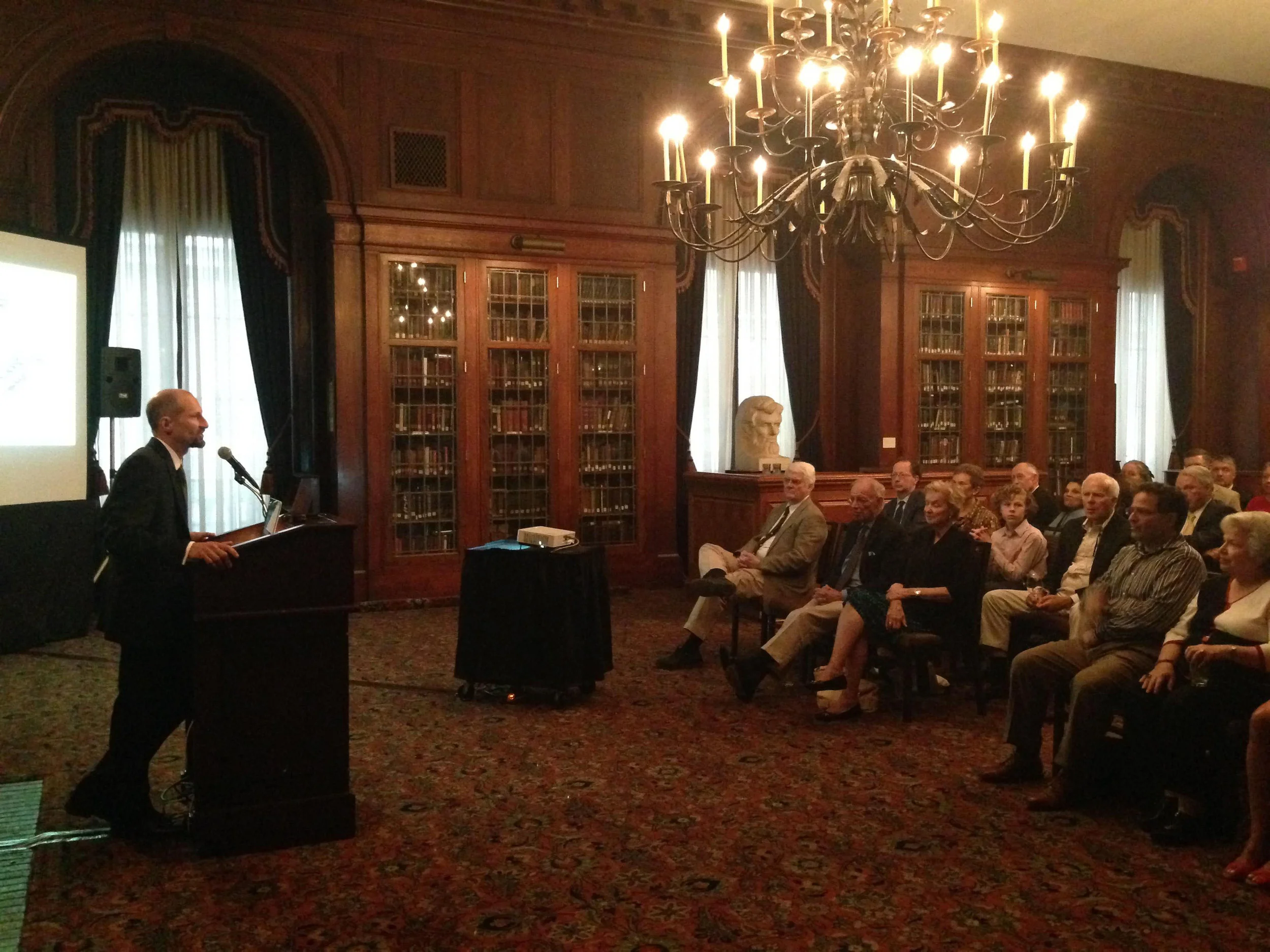 The Philadelphia Union League Library, Library Hour Author Series, August 2015. Photo courtesy of the Union League
