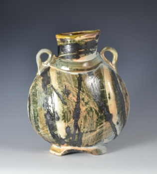 Wood Fired Bottle with slip design. 