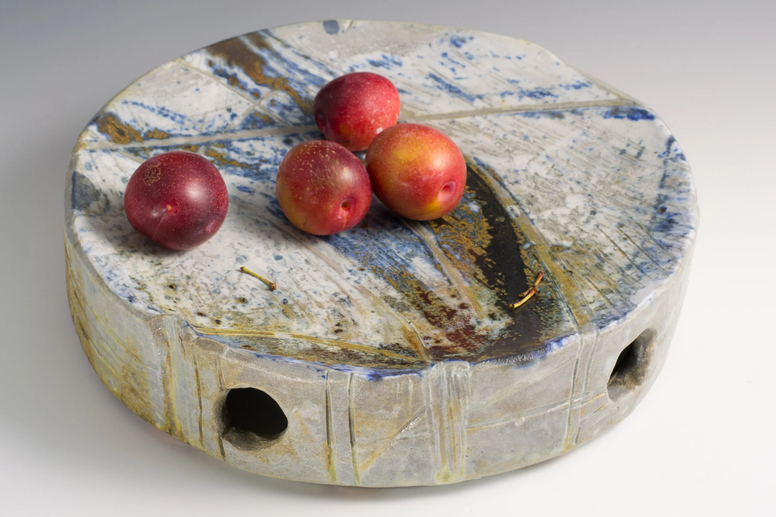 Tambourine Platter with plums