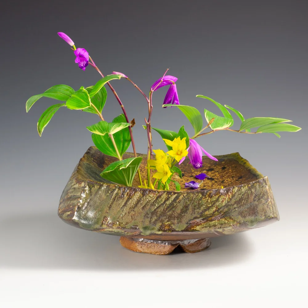 Double Walled Vase with Flowers