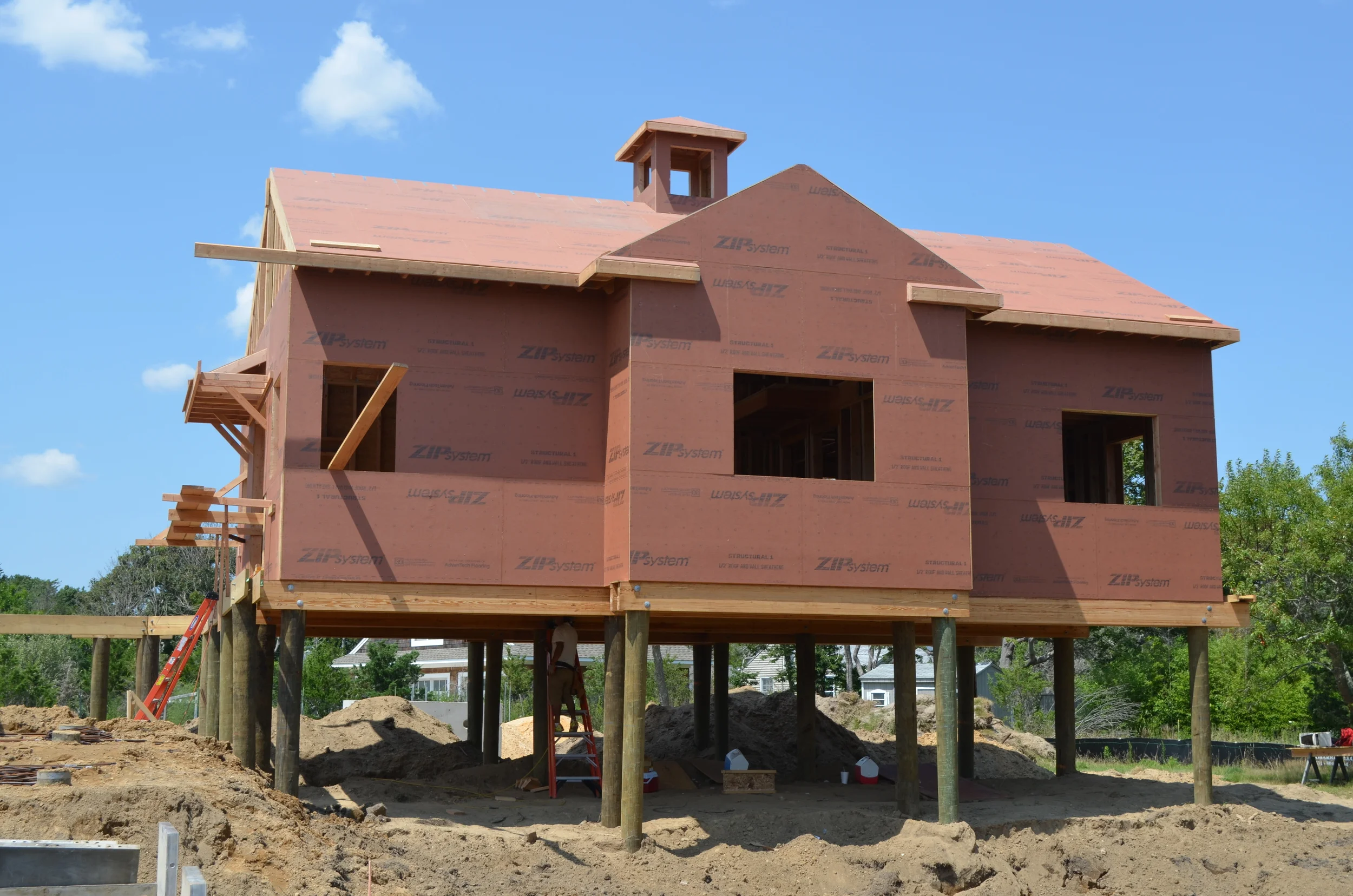 Sunset Green Home Progress Update: Pool House Framing is Complete and Pool Construction is Underway