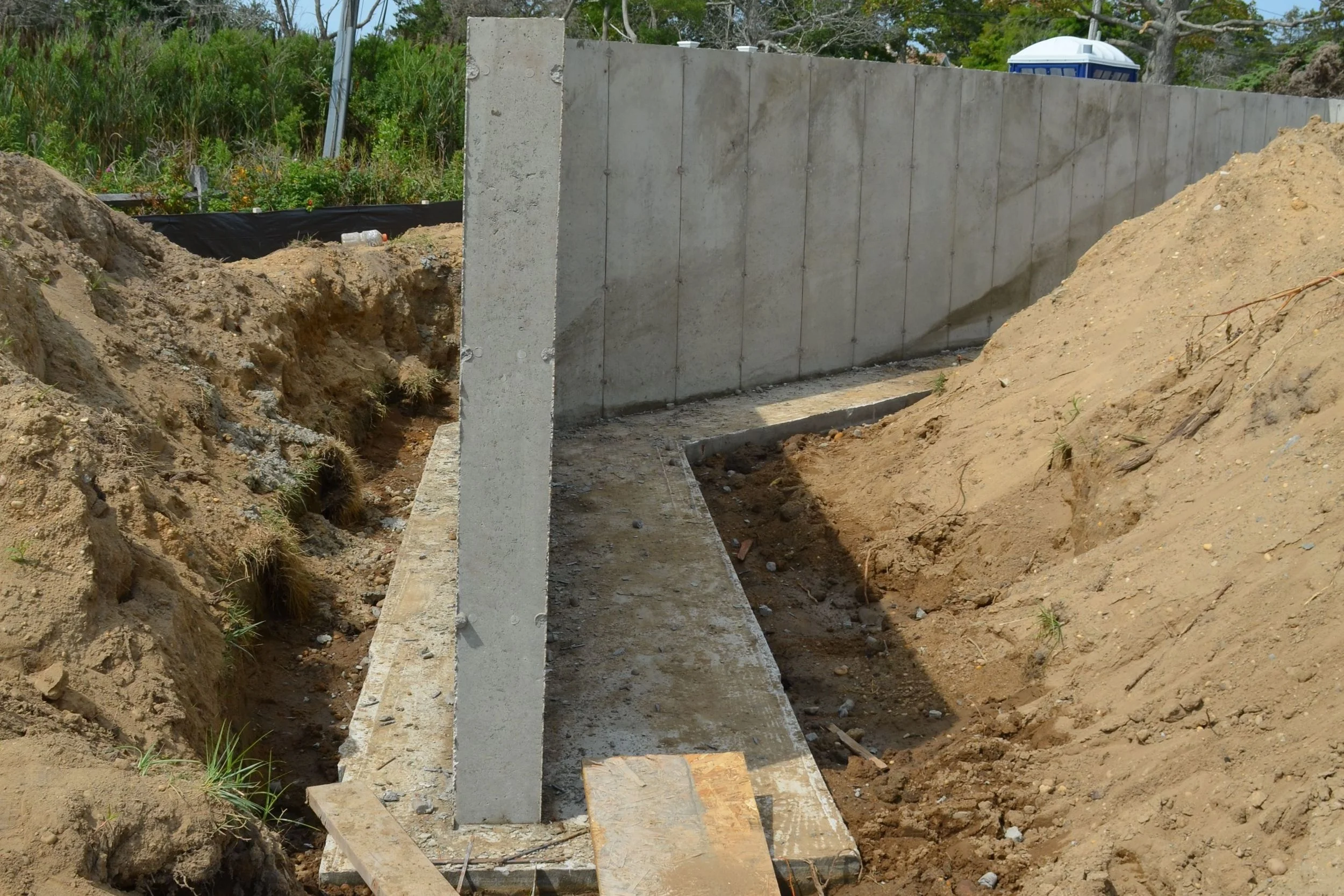 Sunset Green Home Progress Update: Concrete Retaining Walls