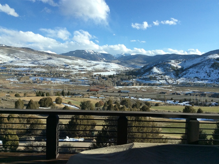 View through one of the large JELD-WEN windows in a LEED Gold home in Colorado