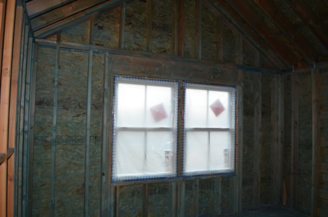 CertainTeed's FortiCel protective mildewcide on Sunset Green Home's interior framing