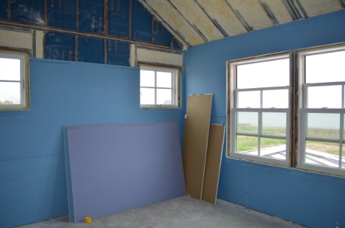  AirRenew on the walls of an upstairs bedroom, enclosing the SMARTBATT insulation and CertaSpray open cell foam in the rafters 