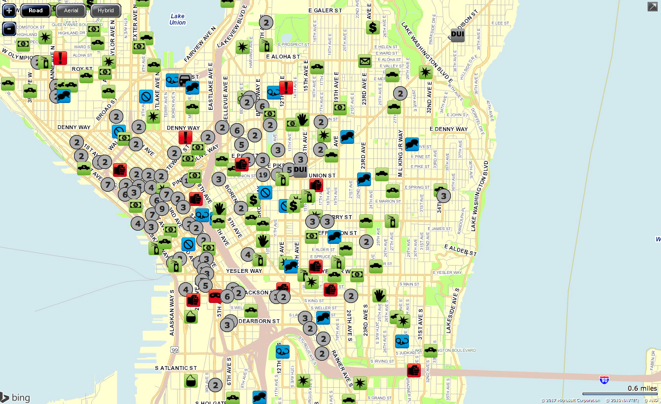 Downtown Seattle Crime Report. Source: Seattle Police Department