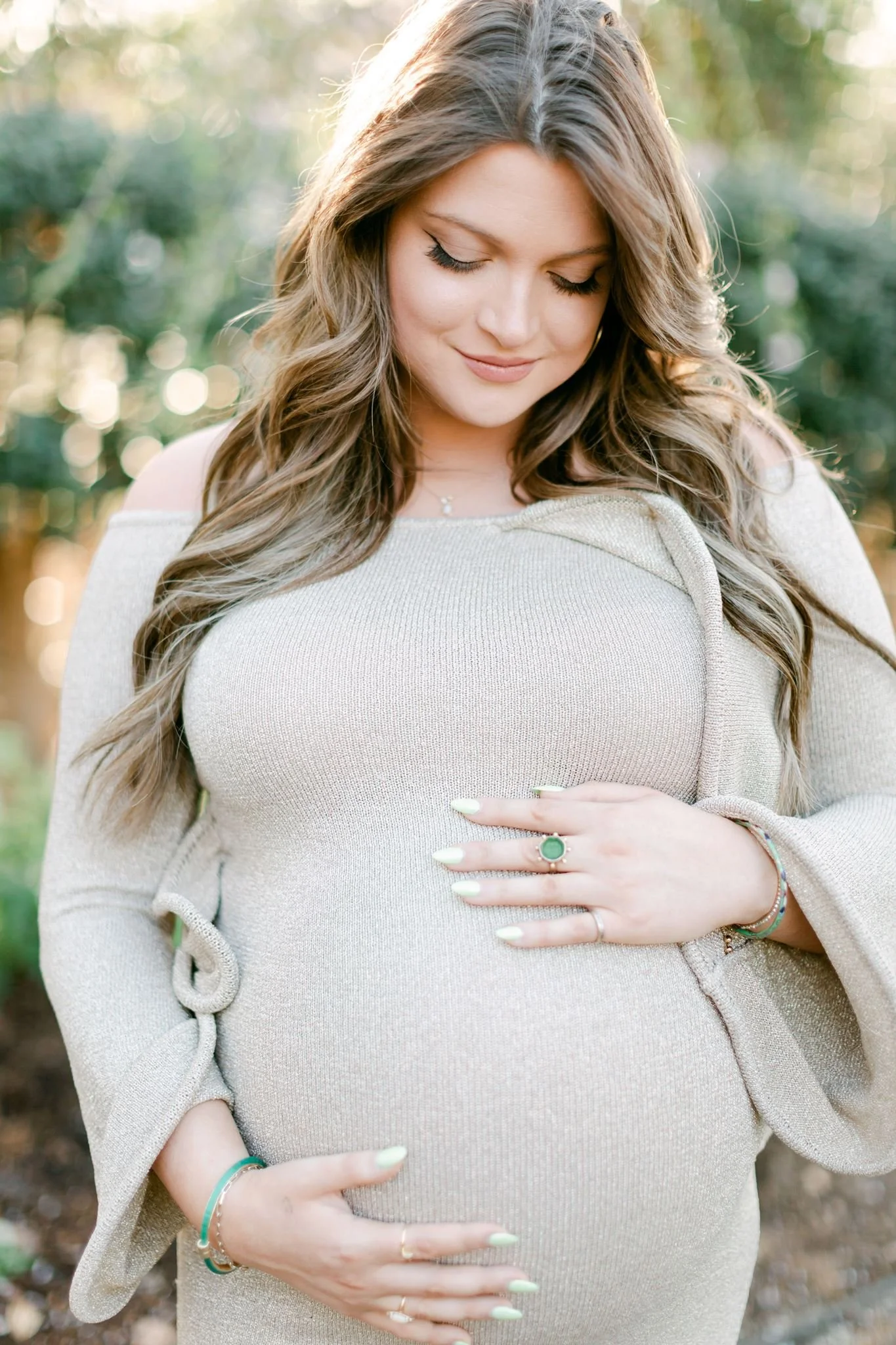 Spring Maternity Portraits in Reynolda Gardens