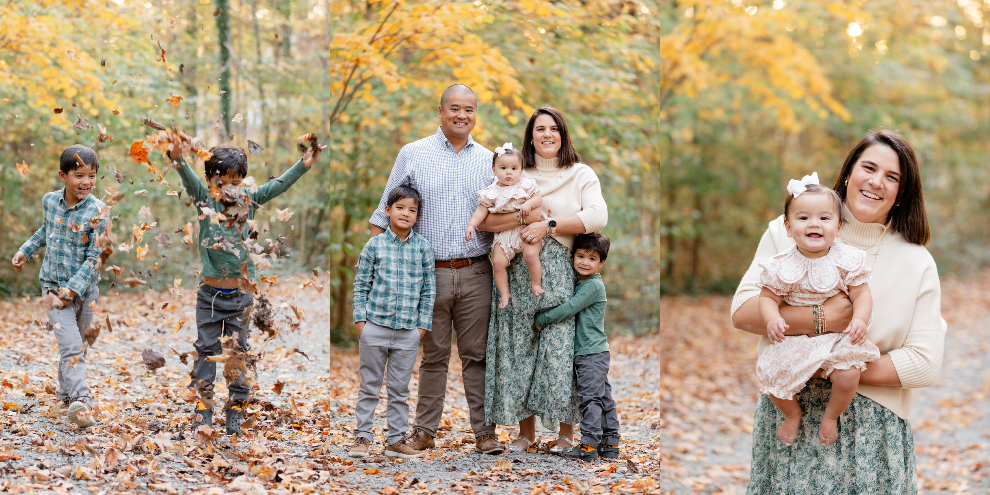 Best Fall Mini Session in Winston Salem at Reynolda Village and Gardens surrounded by the perfect fall foliage
