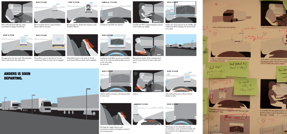 Storyboarding and evaluating scenarios