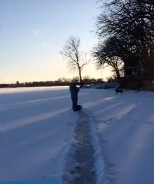 Ice Skating on Winnebago 