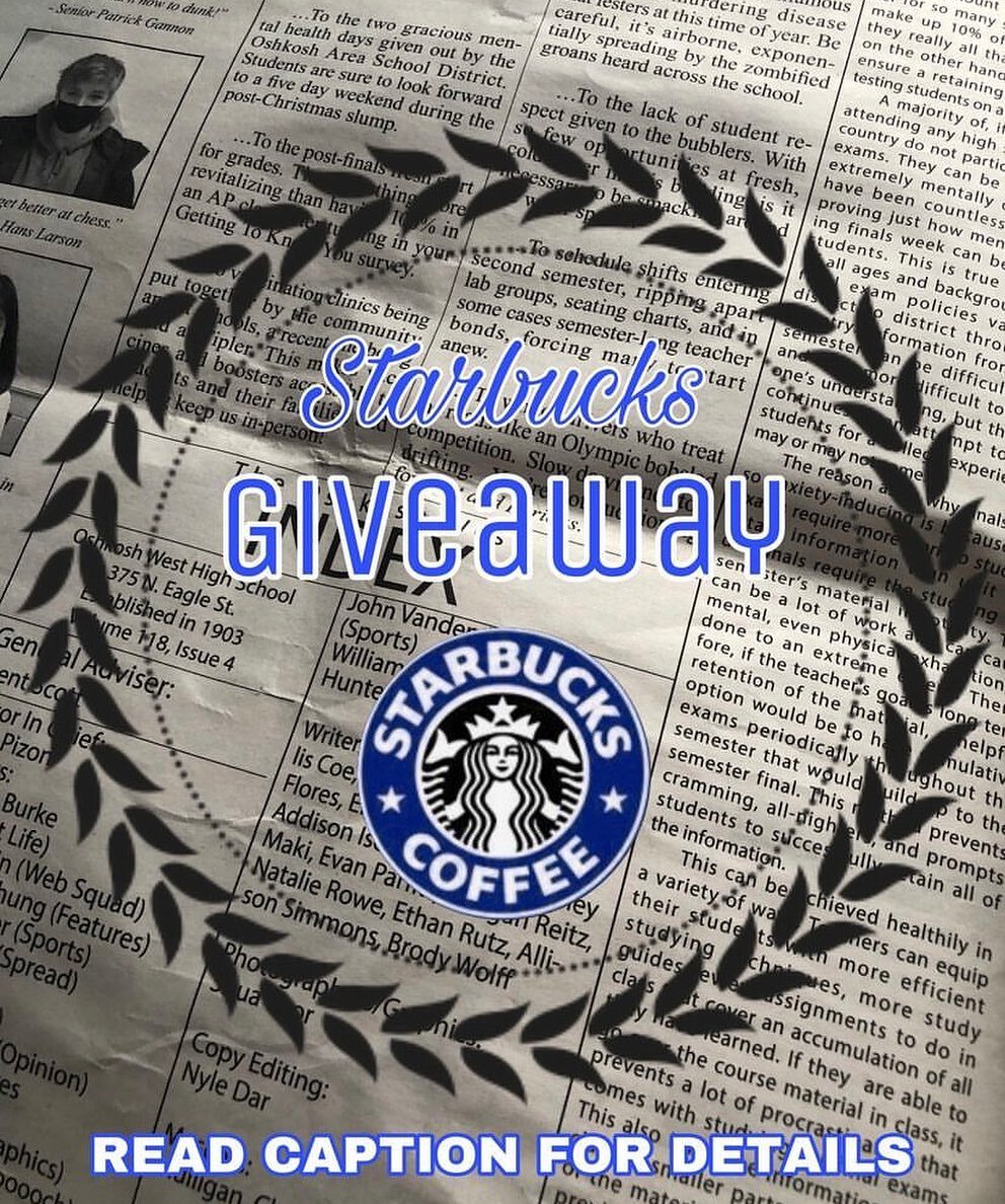Hey Wildcats! Are you Interested in winning a Starbucks Gift card? Read below!!!

📰 How to enter:
- Send in a video saying your name and what you did over Winter Break to This account @westindex
-winners will be randomly selected

📰Rules: 
-must be