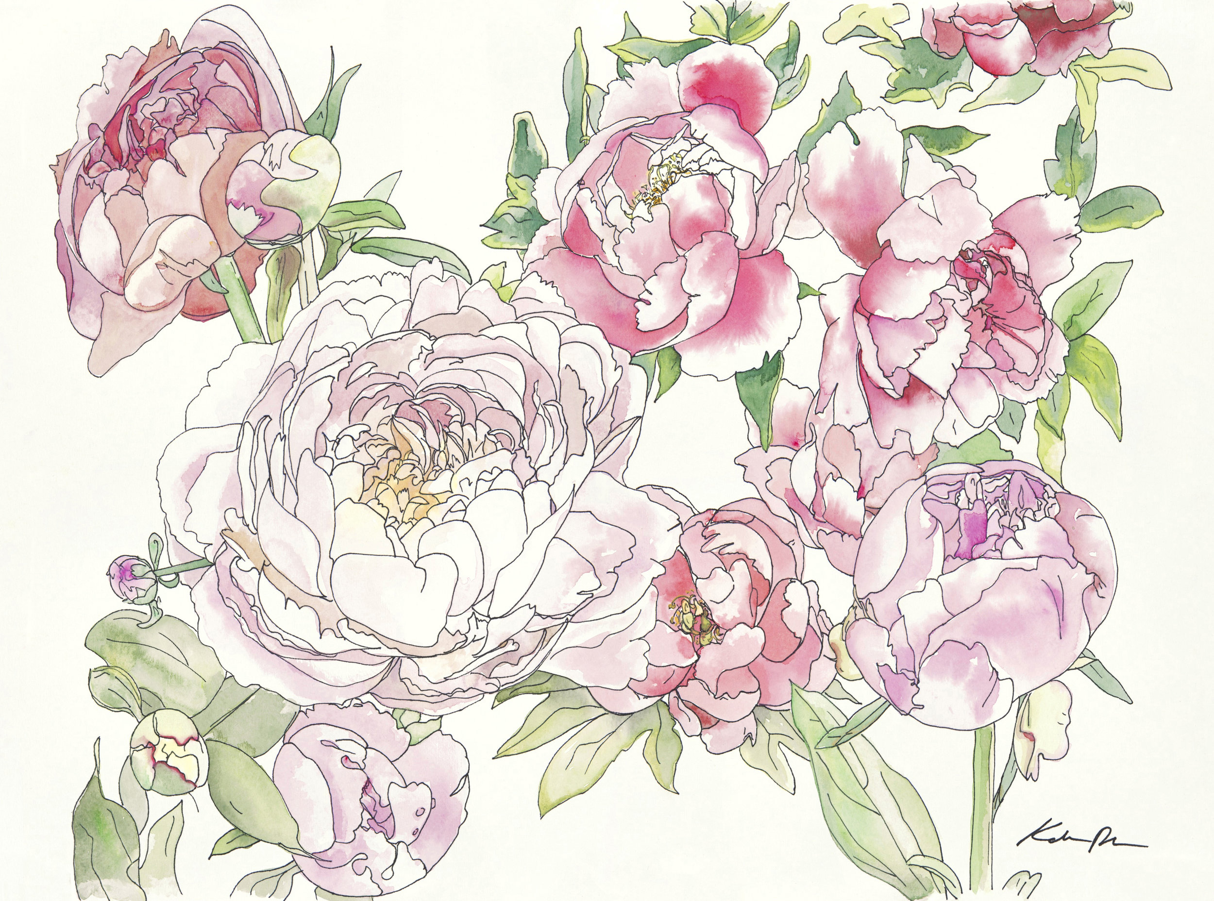SOLD Peony Bouquet