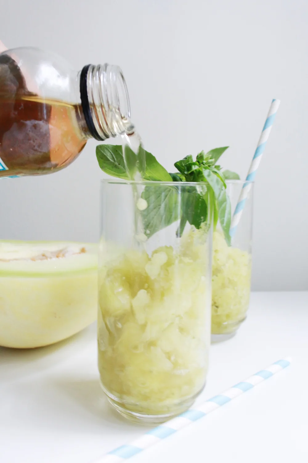 Honeydew Granita Kombucha Float — The Naked Fig
