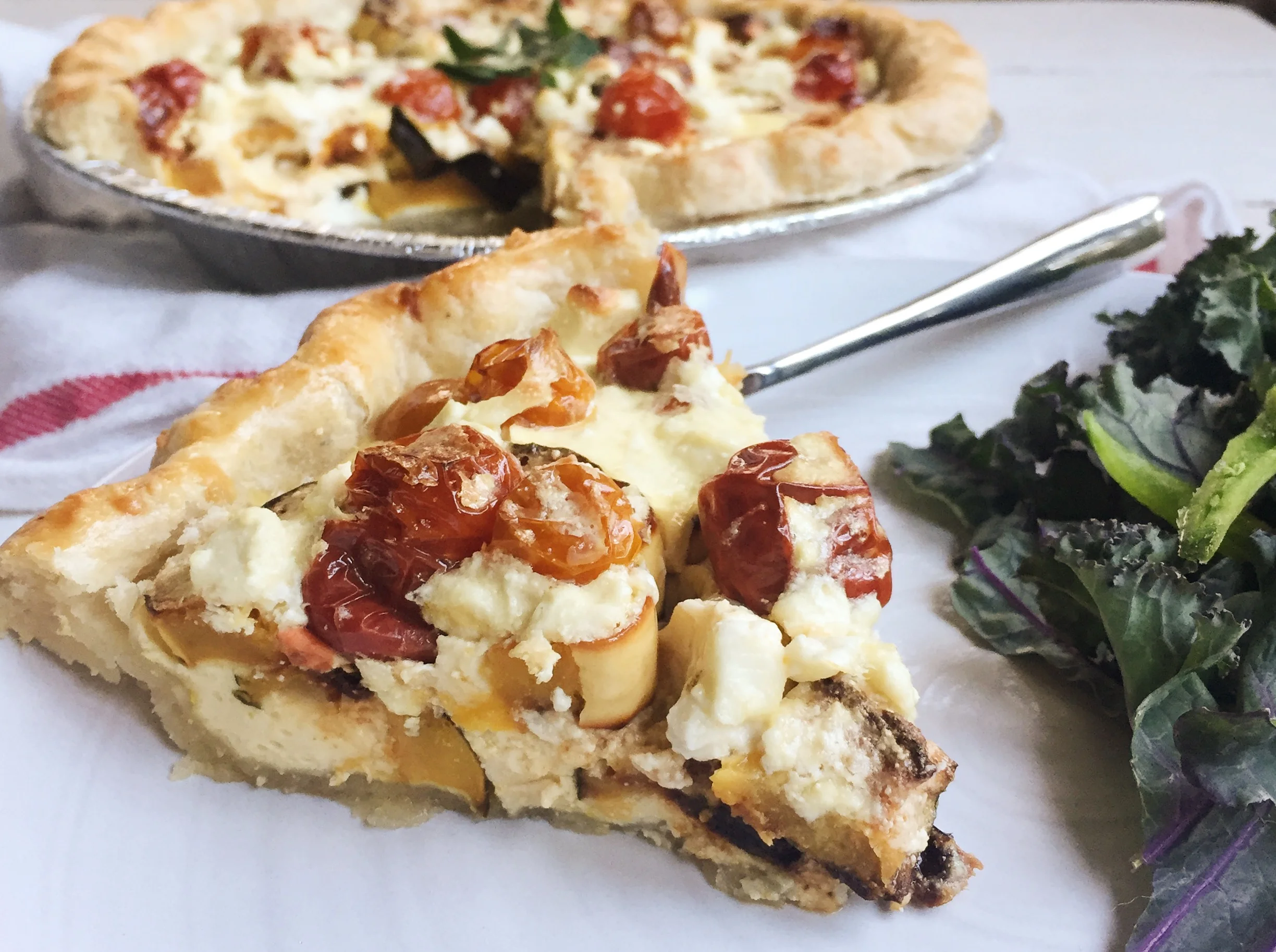 Roasted Fall Squash & Tomato Pie