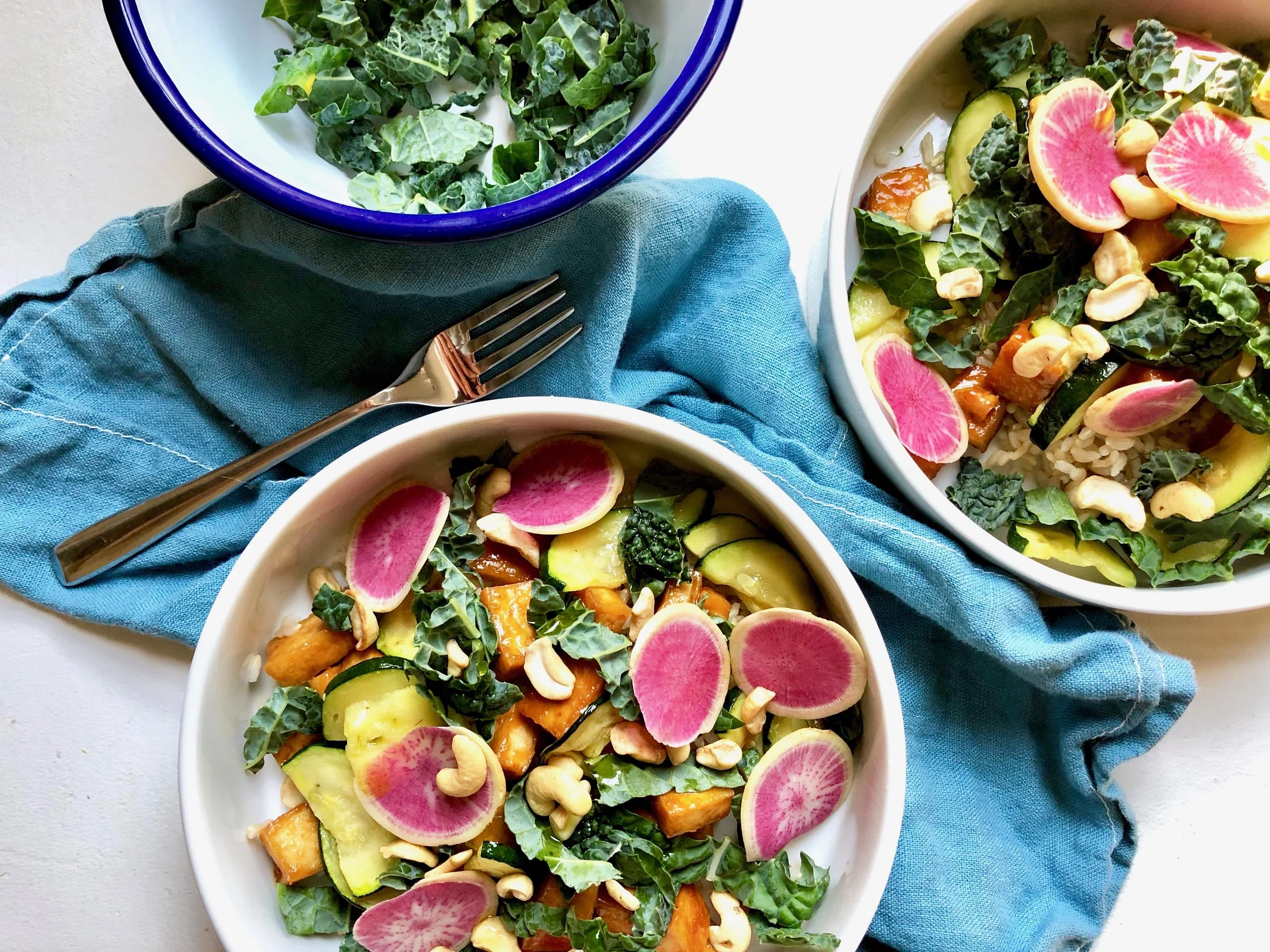 Honey Glazed Tofu Bowls