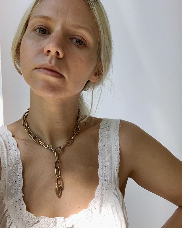 I&rsquo;ve gotten dressed once in quarantine and it was technically a nightgown and no makeup. But a necklace makes it count as &ldquo;dressed&rdquo;, no? #goingnowherebutfuckitimgettingdressed