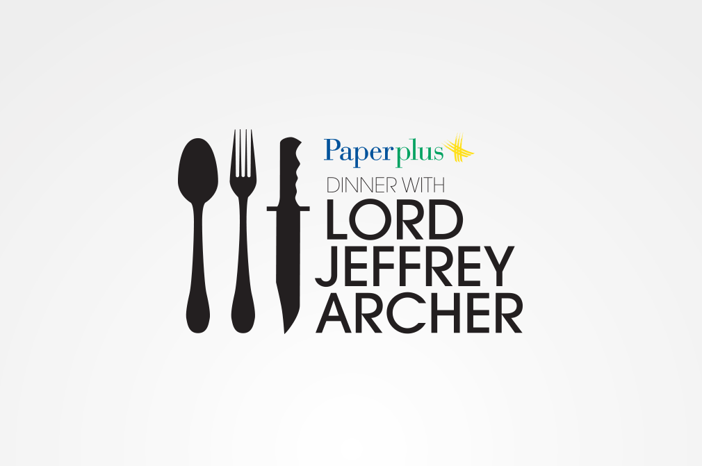  Dinner with Lord Jeffrey Archer – Event logo. 