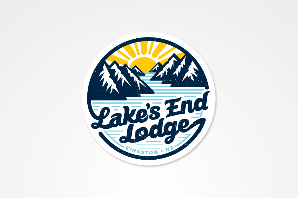  Lake's End Lodge – I created this identity for two good friends of mine who have recently opened a B&amp;B and backpackers in Kingston, New Zealand. I felt it was important that the logo reflected their own DIY style and also uniquely captured the r
